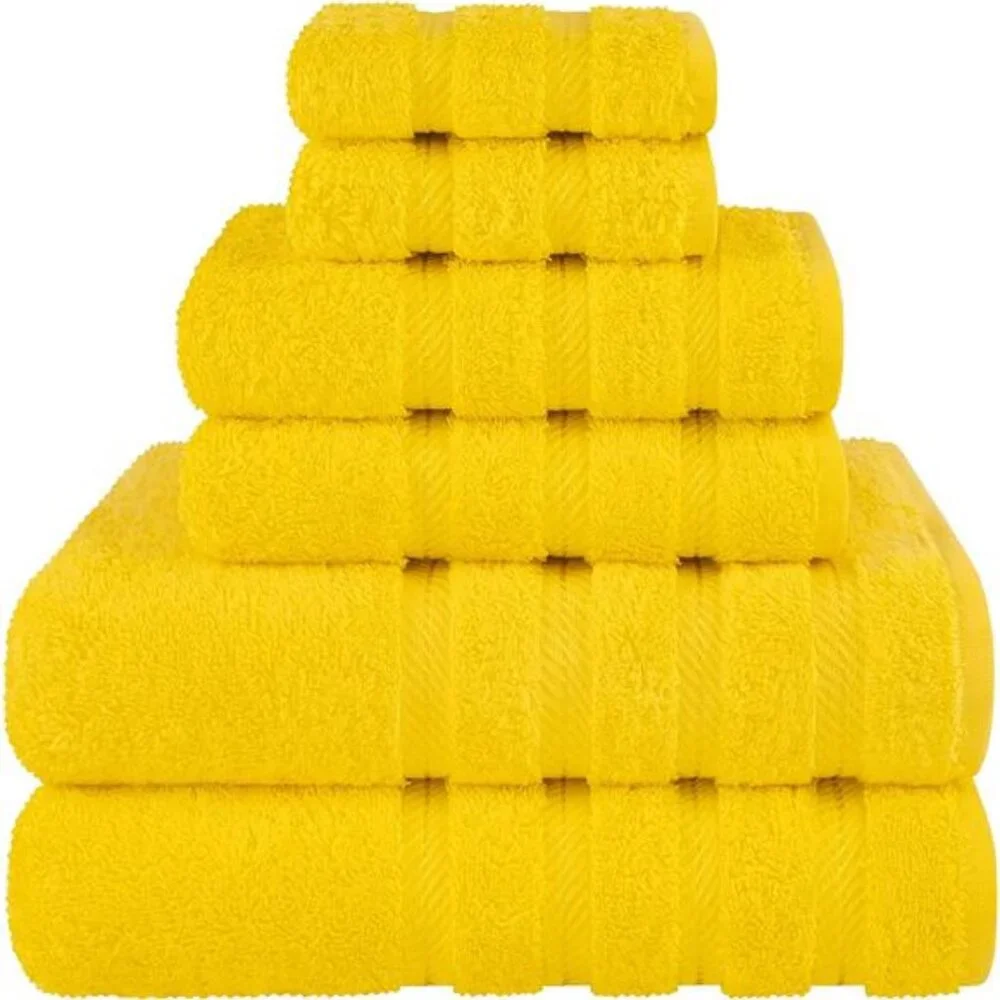 New Luxury 6 Piece Towel Set, 2 Bath Towels 2 Hand Towel 2 Washclothes